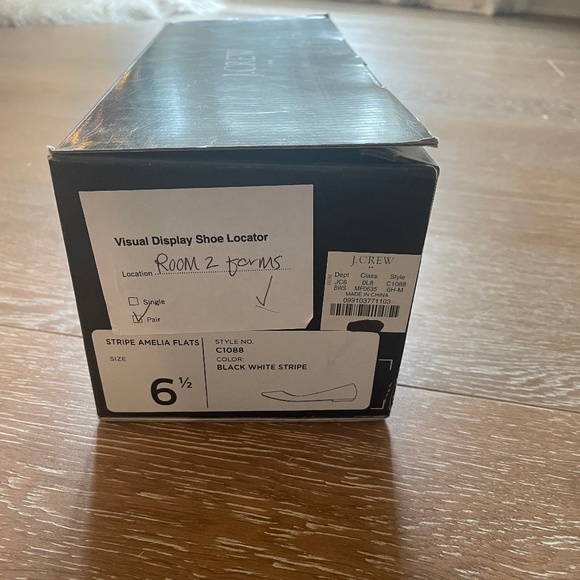 J. Crew Black and White Stripe Amelia Flats - Picture 5 of 5